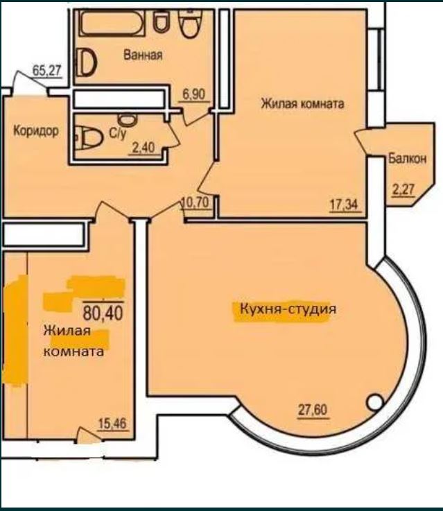 2х комнатная квартира на улице Фонтанская дорога ЖК ПОЮЩИЙ ФОНТАН