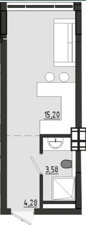 Квартира - студия ЖК Сады Ривьеры