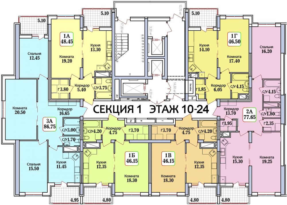 Продам 3к квартиру в строящемся жилом доме "Аврора"!