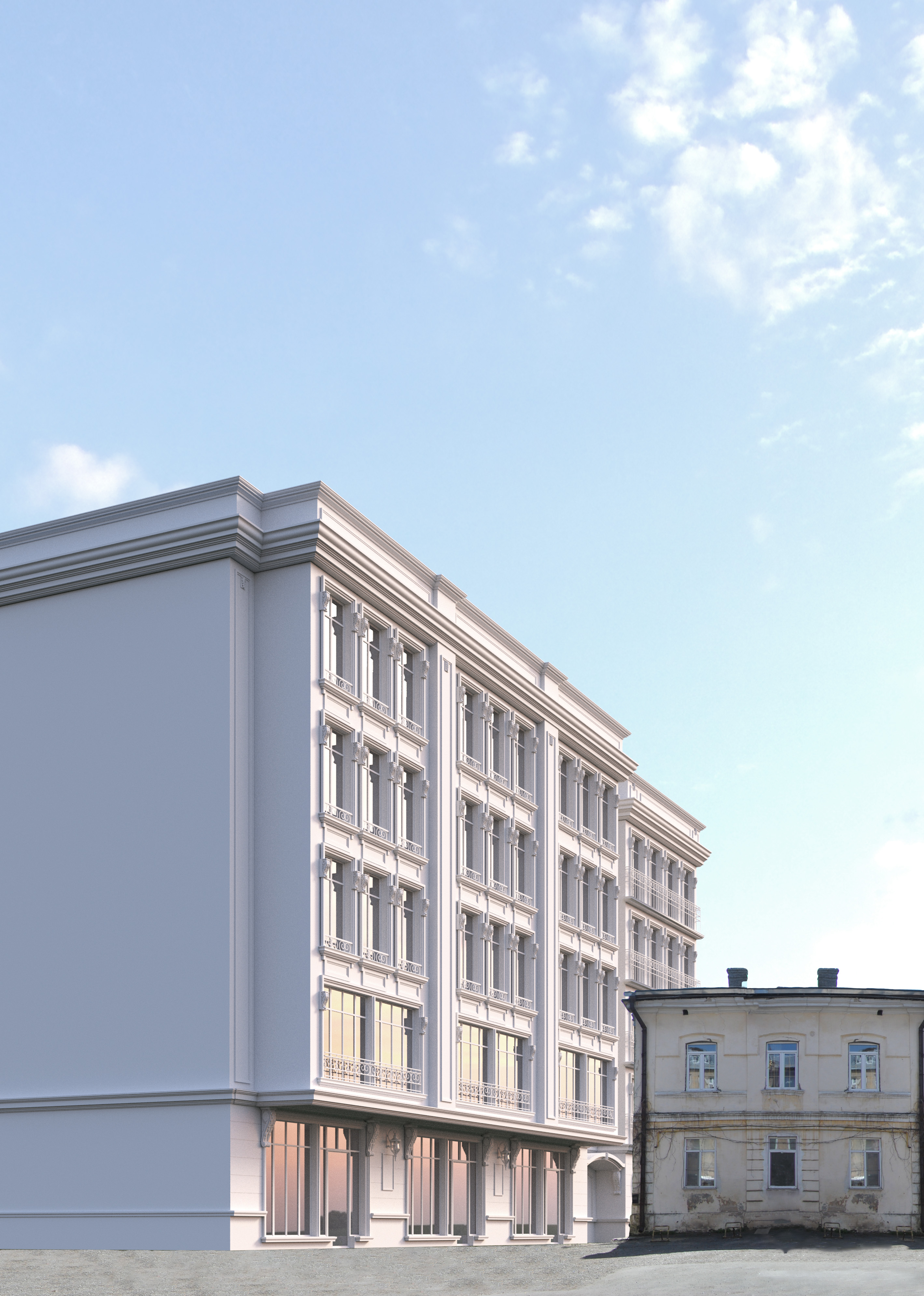 An ideal location for the construction of a new hotel building.