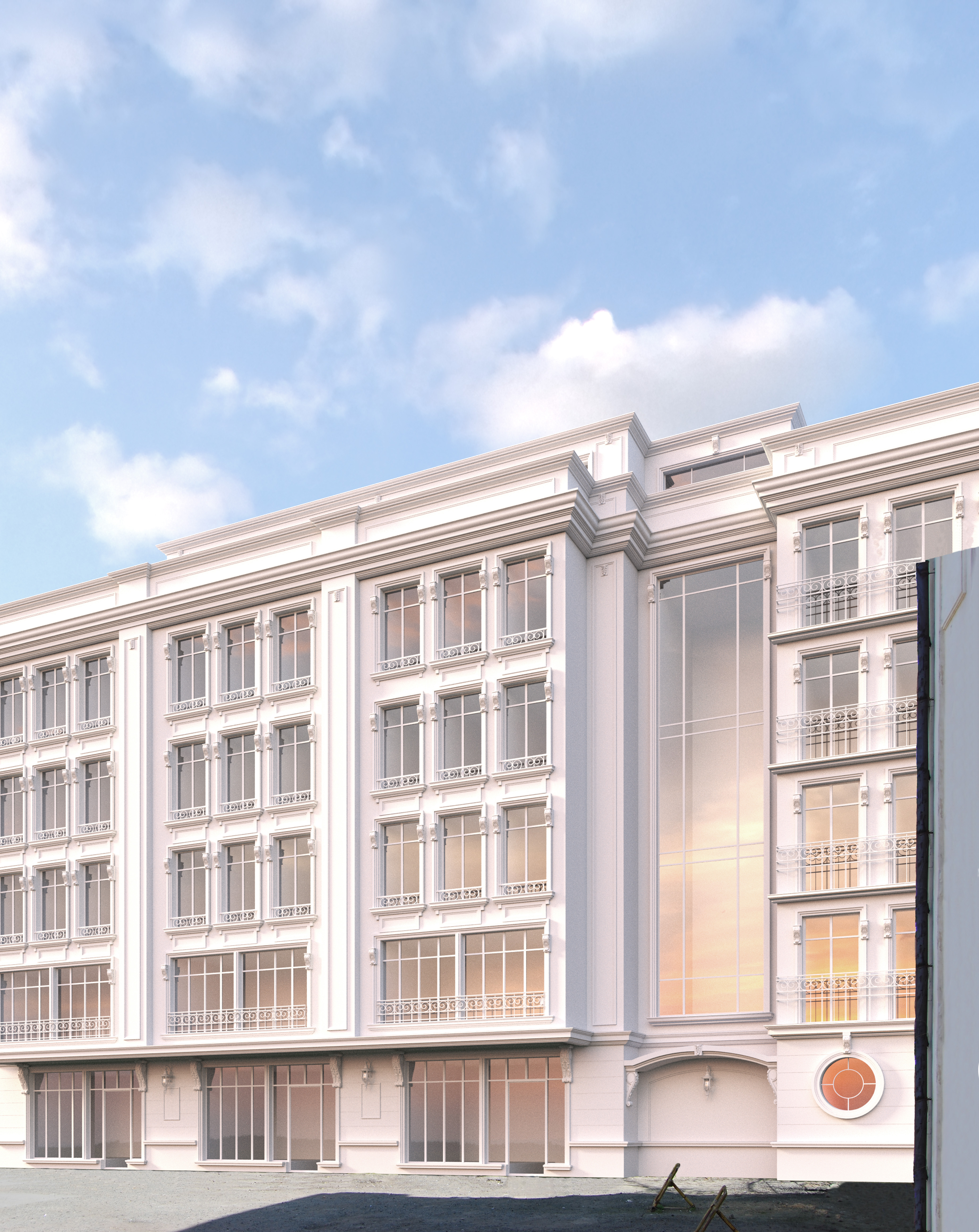 An ideal location for the construction of a new hotel building.